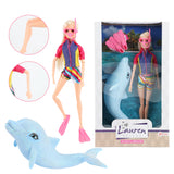 Lauren teenage diver with glitter dolphin