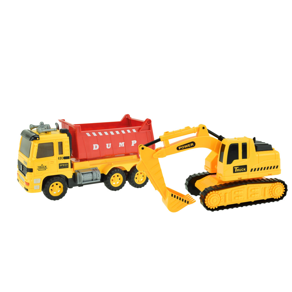 Toi-Toys Trucks Tilt LKW mit Bagger-Lichtgeräusch