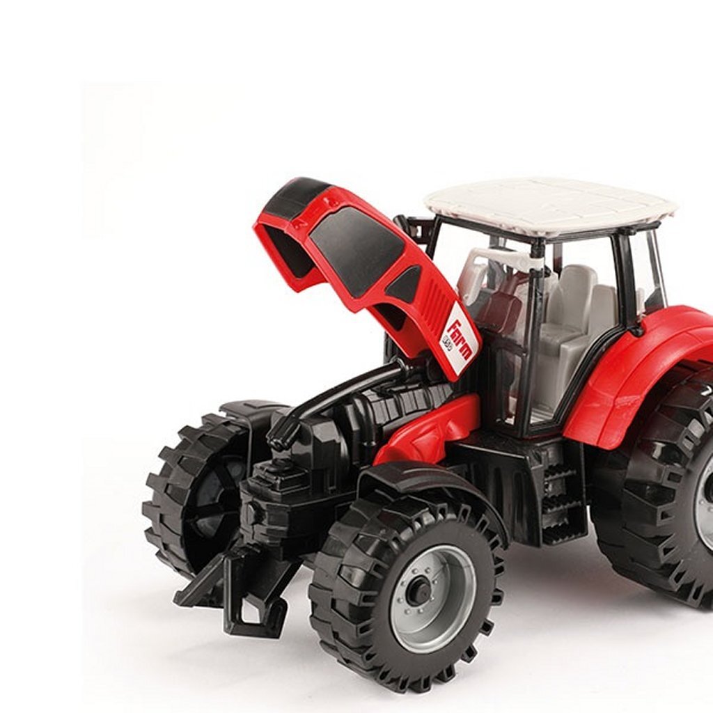 Toi-Toys Tractor met Frictie Rood, 19cm