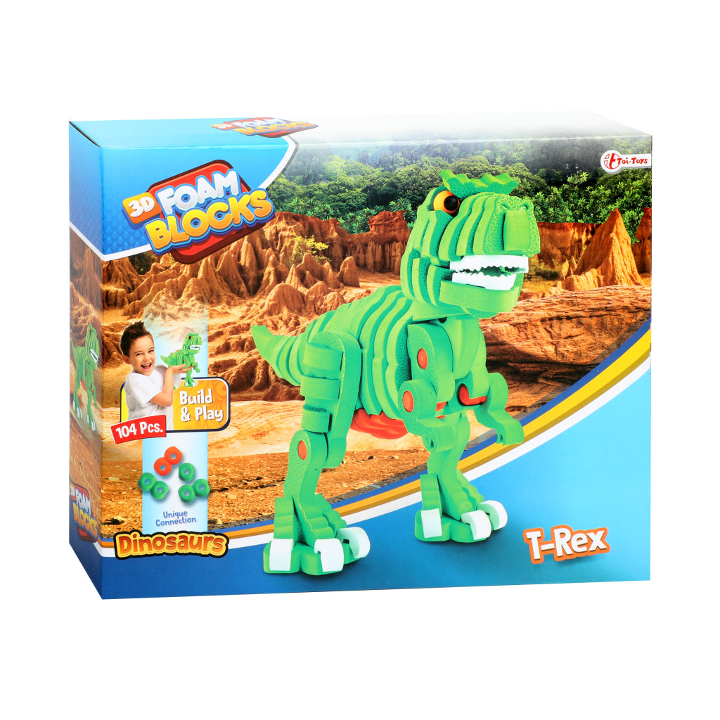 Toi-Toys Craft Puzzle Dinosaurus 25,8 cm grønn 104-stykke