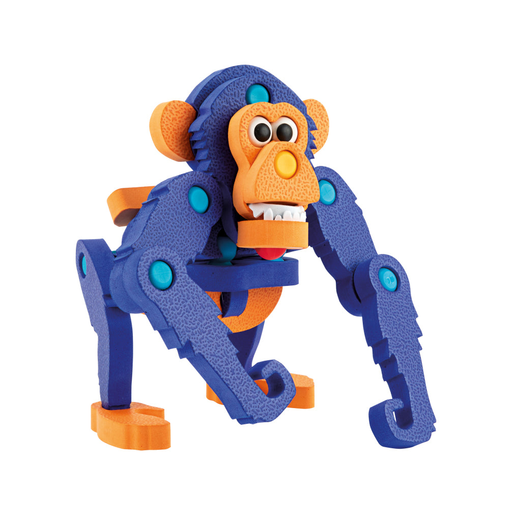 Toi-Toys Toi-toys Knutselpuzzel Aap Junior 25,8 Cm Blauw 59-delig