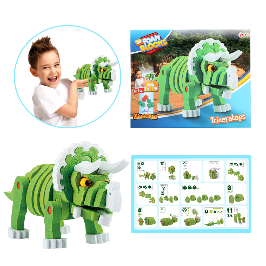 Puzzle rzemieślnicze TOI-TOYS Tricera Junior 25,8 cm zielony 59-częściowy