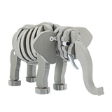 Toi-Toys Toi-toys 3D Puzzel Olifant Junior 31,5 Cm Foam Grijs 75-delig