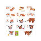 TOI-TOYS 3D Puzzle Tiger Junior 31,5 cm pianka pomarańczowa 121-częściowa