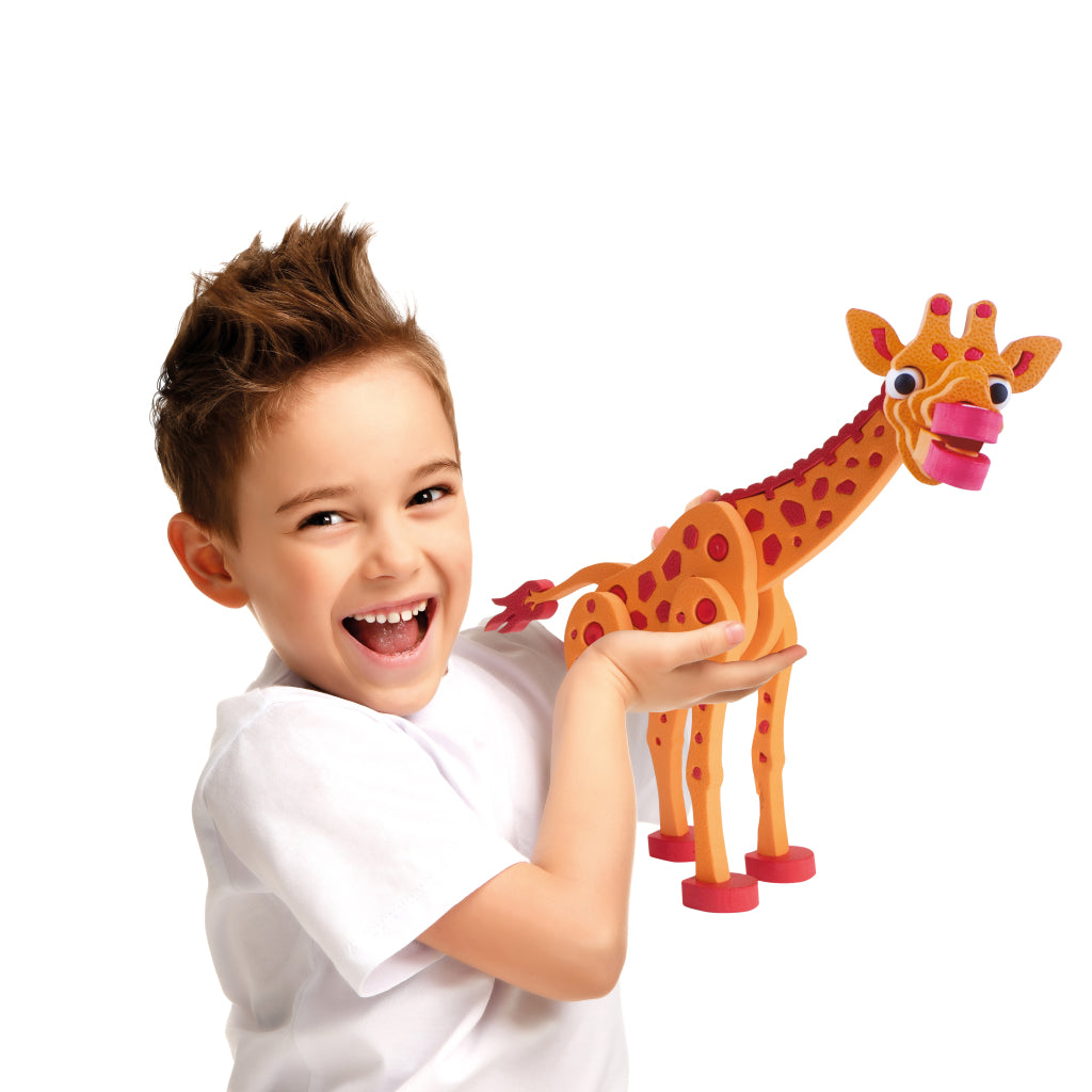 TOI-TOYS 3D Puzzle Giraffe Jurafe 31,5 cm pianka pomarańczowa 104-częściowa