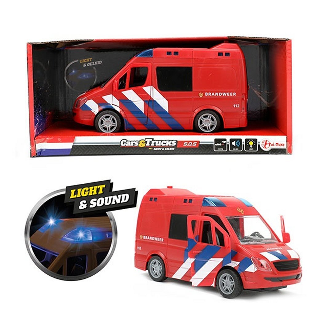 Camion de pompiers avec lumière et son