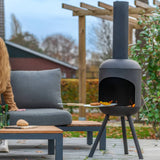 Redfire Redfire Garden Kamin mit Grillregal Fuego Groot Schwarz