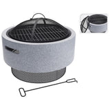 Prograrden Progarden Feier Schossel mat Barbecue Grill ronderëm 52x18,5 cm Liicht