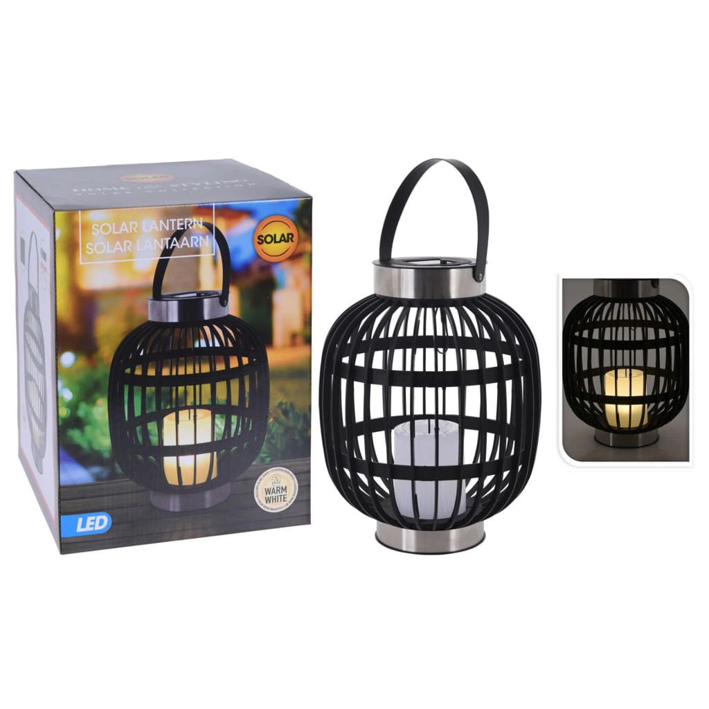 Progarden Progarden lucerna se svíčkou Solar LED BLACK