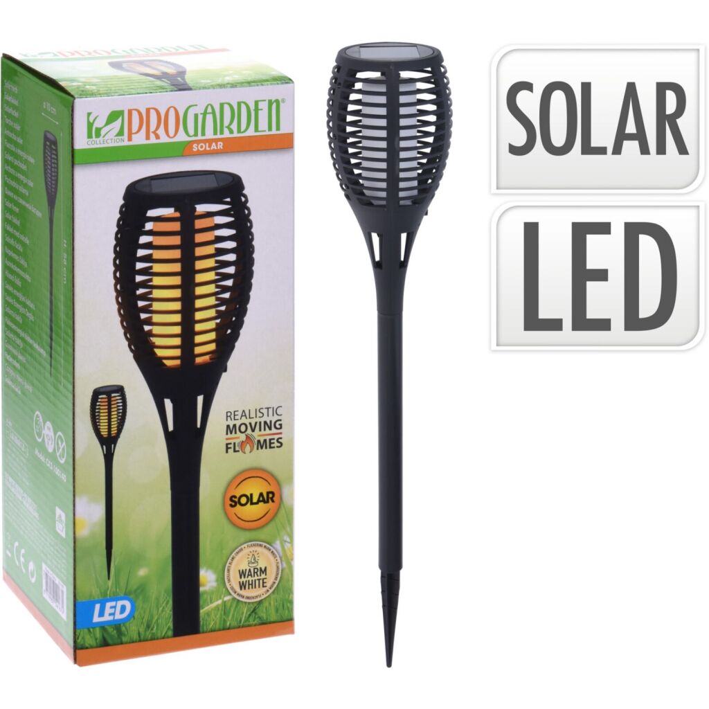 Pro Garden Solar LED LED TORCH 10x58 cm černá