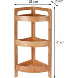 Bathroom solutions bathroom solutions bathroom rack 3-layer bamboo