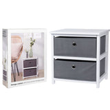 H S Collection H S Collection Storage cupboard with 2 drawers MDF