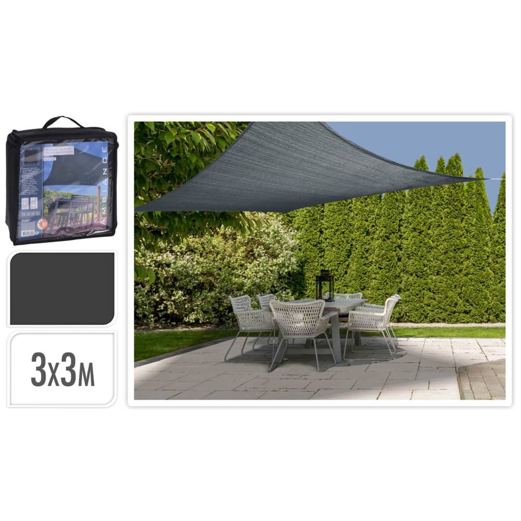 Progarden progarden shade cloth square 3x3 m dark gray