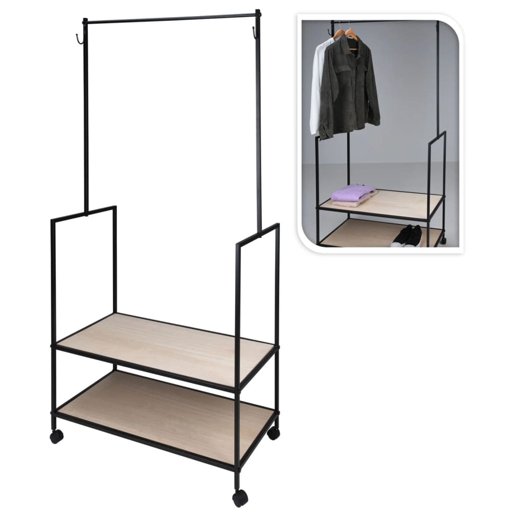 H S Collection H S Collection Clothing Rack avec 2 crochets métal