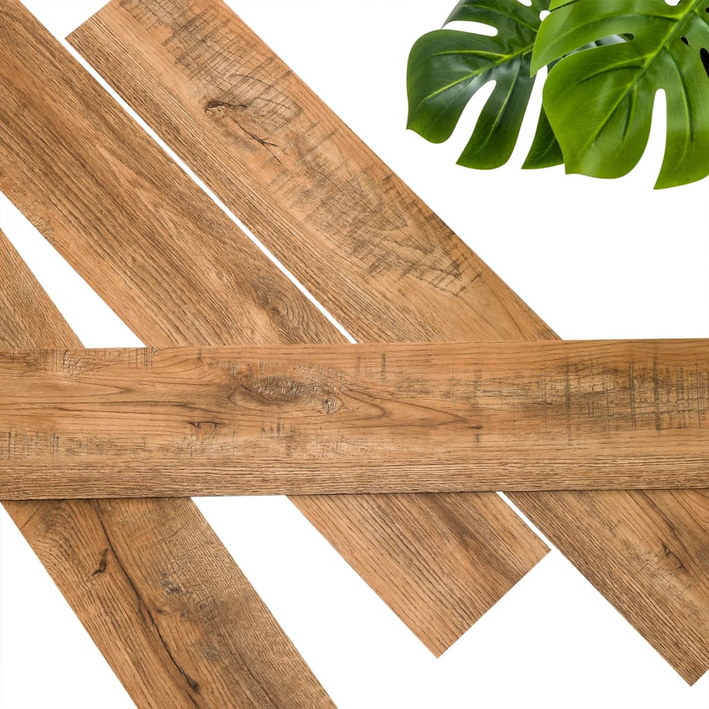 Wallart Wallart Planken Holz-Look Recycelte Eiche Rost Bruin