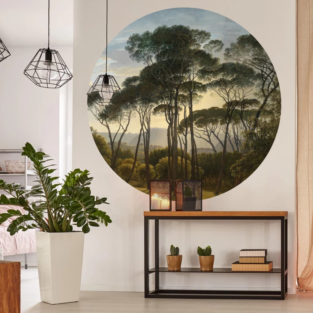 Wallart Wallart Wallow Circle Umbrella Pines en Italie 190 cm