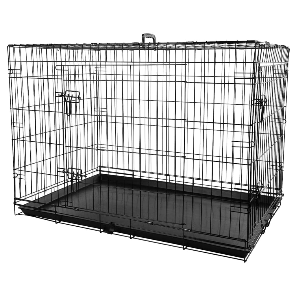 Flamingo flamingo wire cage with sliding door mezo xl 70x109x77 cm black