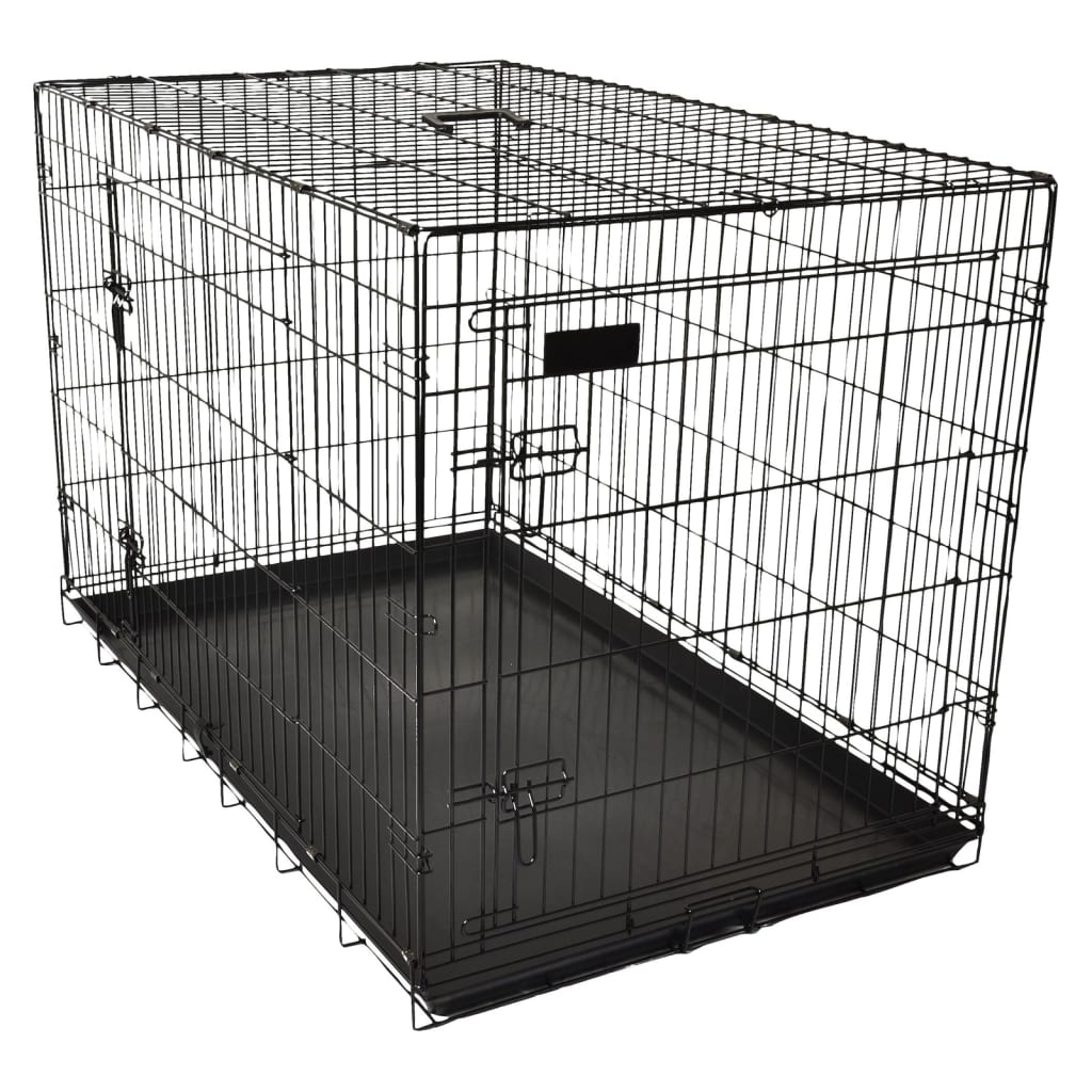 Flamingo flamingo wire cage with sliding door mezo xl 70x109x77 cm black