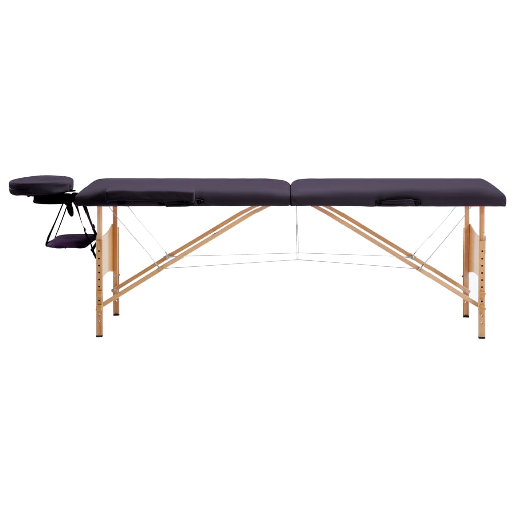 Vidaxl Massage Table Colpoble 2 zone Purple