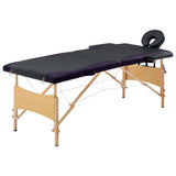 Vidaxl Massage Table Colpobile 2 zone Black