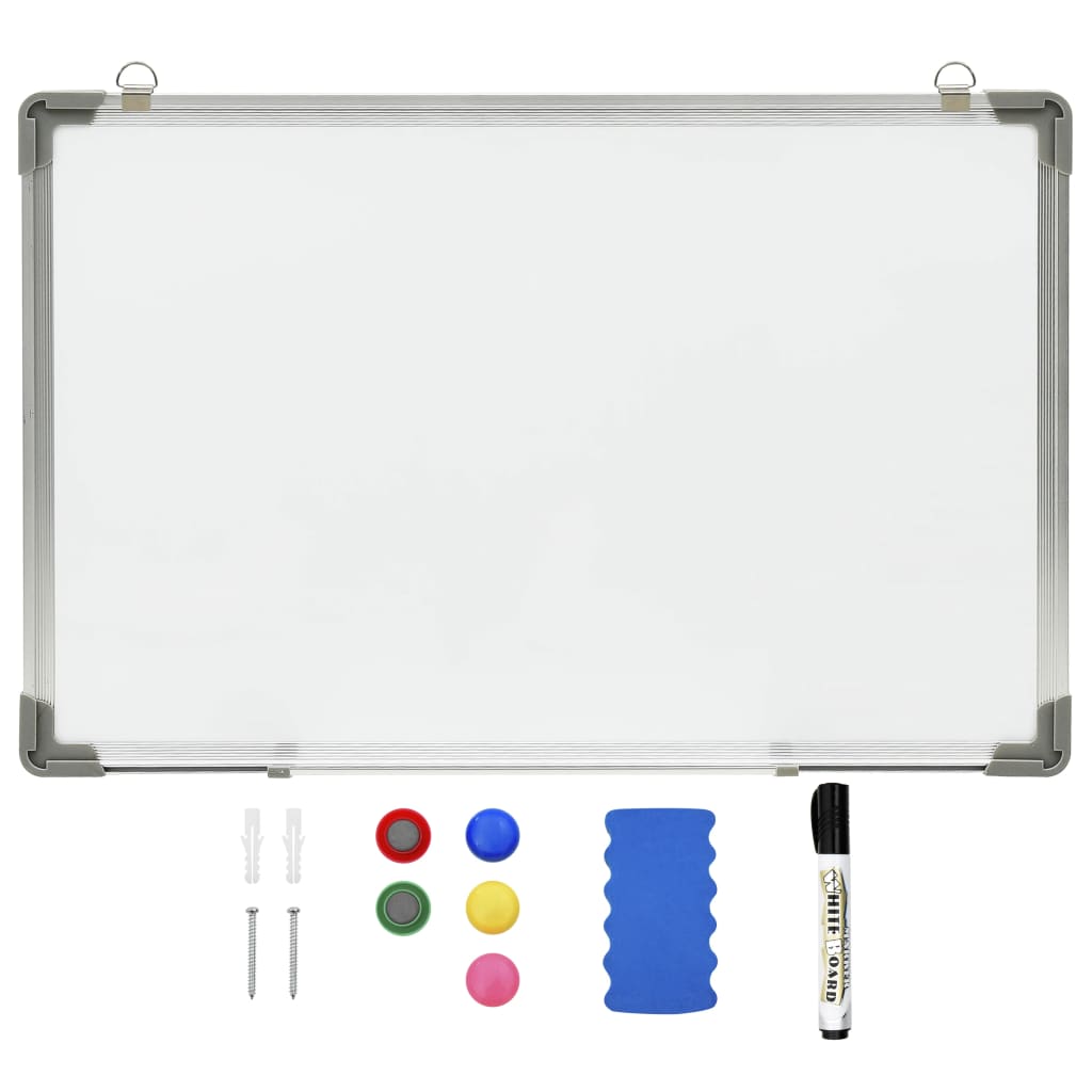 VidaXL Whiteboard magnetisch 50x35 cm staal wit