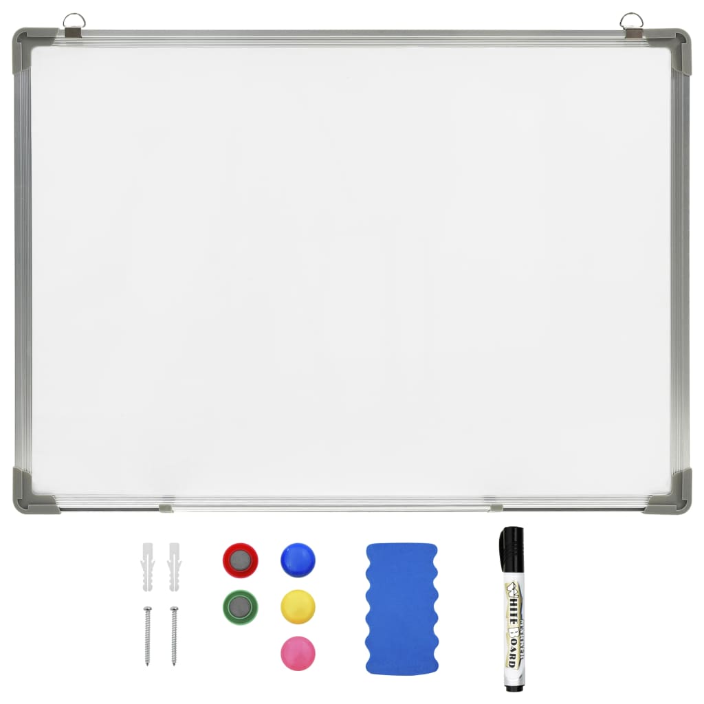 Vidaxl whiteboard magnet 70x50 cm stålvit