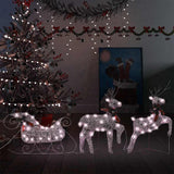 Vidaxl Decoration Reindeer e slitta 60 LED color oro