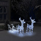 Vidaxl Christmas Decorations Renideer and Sange 160 LED 130 cm akryl