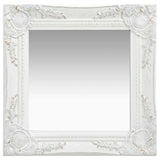 Miroir mural Vidaxl Style baroque 40x40 cm blanc