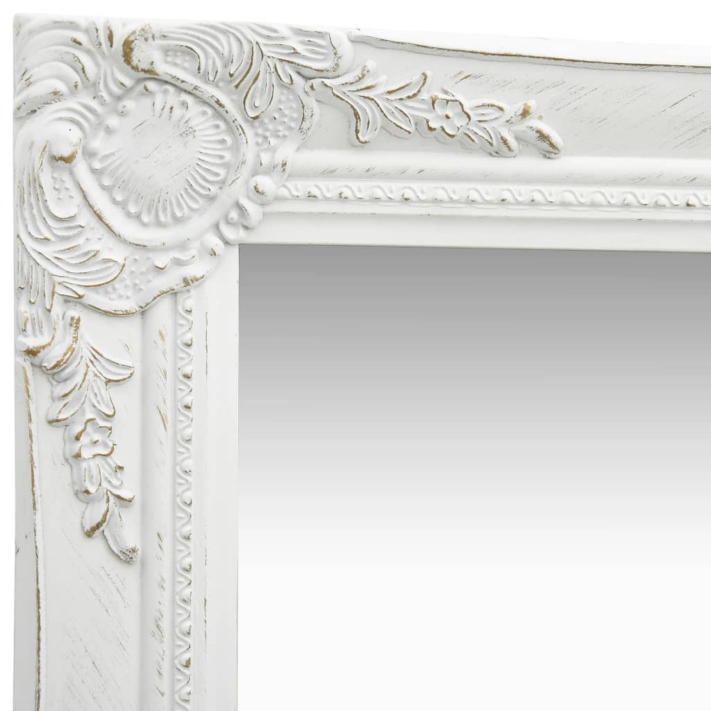 Vidaxl Wall Mirror Baroque Style 40x40 cm bílá