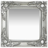 Vidaxl Wall Mirror Baroque Style 40x40 cm srebrny kolor