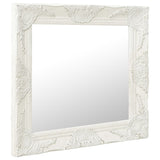 Vidaxl Wall Mirror Baroque stil 50x50 cm hvid