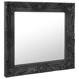 Vidaxl Wall Mirror Barock Style 50x50 cm svart