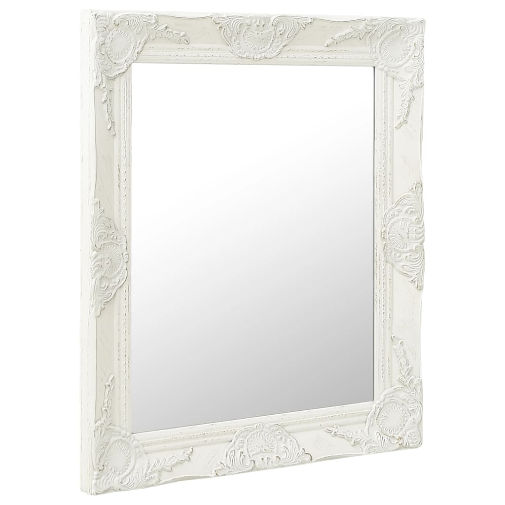 Vidaxl Wall Mirror Baroque Style 50x60 cm bílá