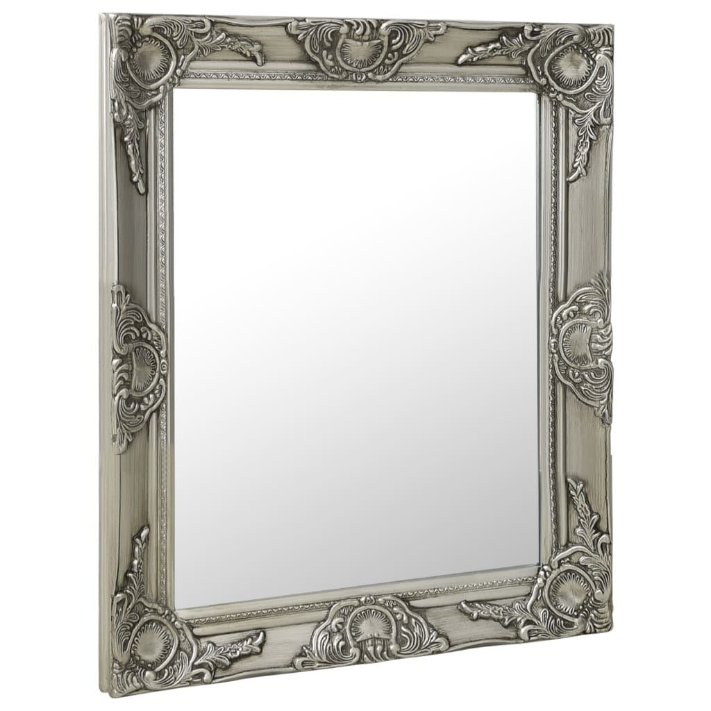 Miroir mural Vidaxl Style baroque 50x60 cm Couleurs en argent