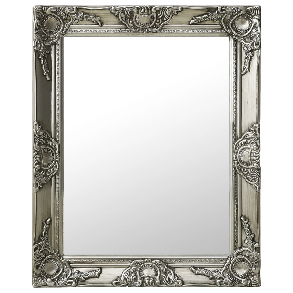 Vidaxl Wall Mirror Barroque Style 50x60 cm de color plateado