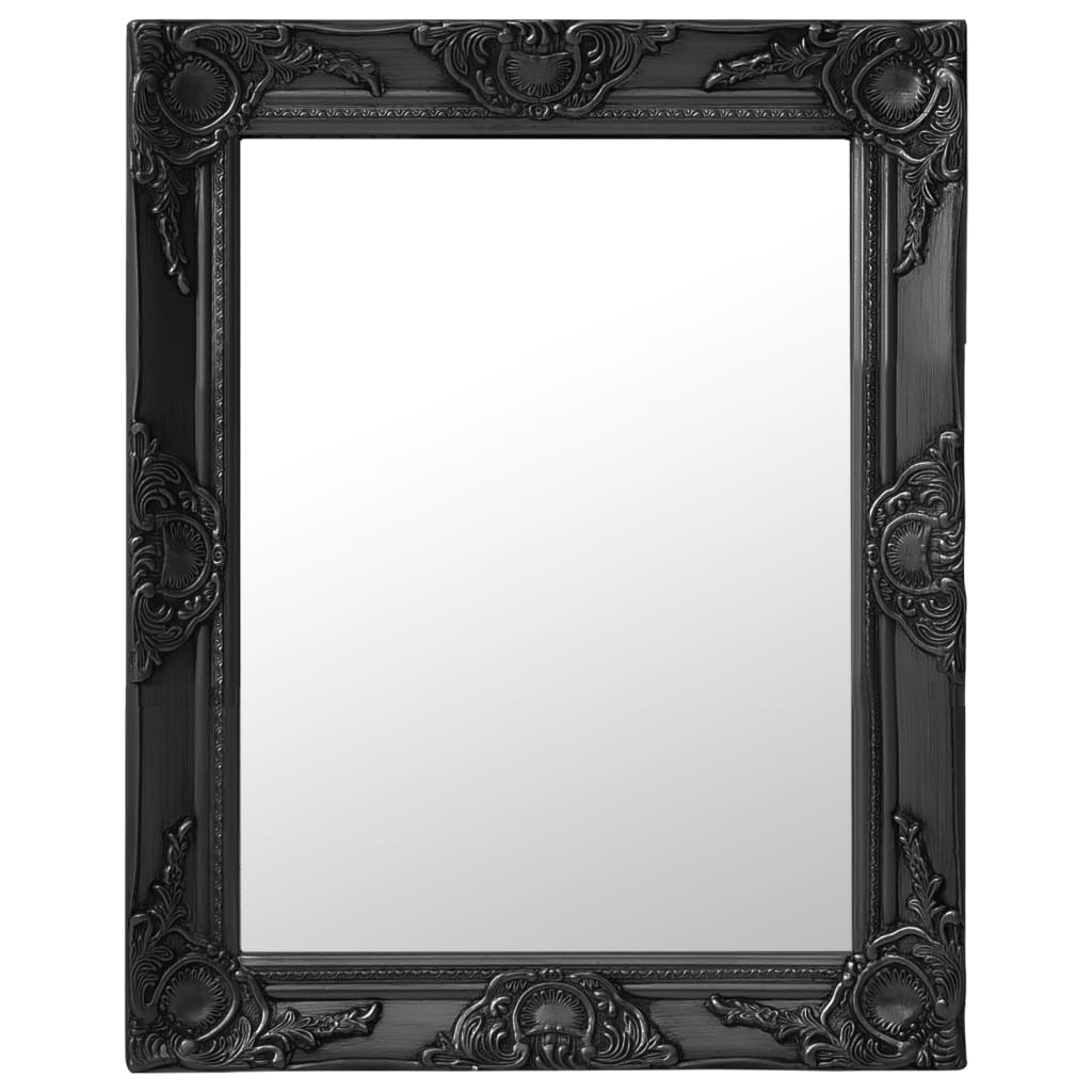 Vidaxl Wall Mirror Baroque Style 50x60 cm czarny