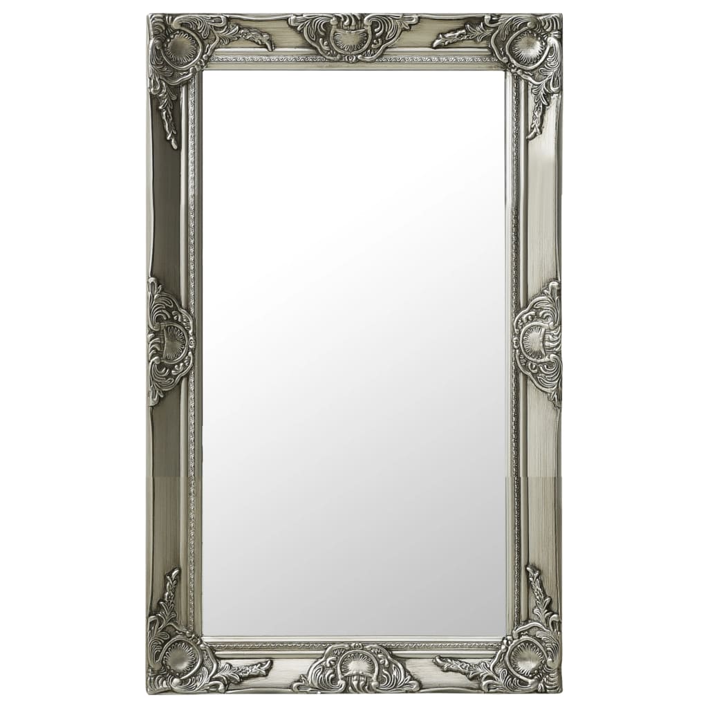 Vidaxl Wall Mirror Baroque Style 50x80 cm stříbrné barvy