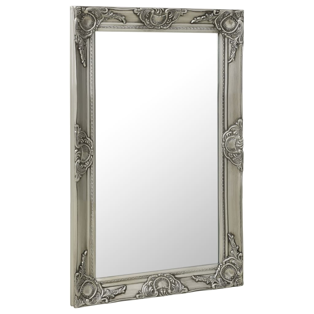 Vidaxl Wall Mirror Baroque Style 50x80 cm sølvfarget