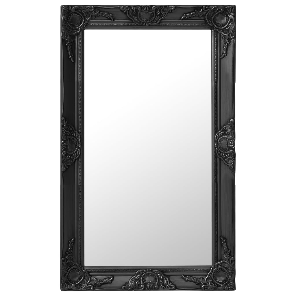 Vidaxl Wall Mirror Baroque Style 50x80 cm czarny