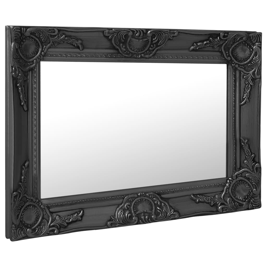 Vidaxl Wall Mirror Baroque Style 60x40 cm czarny