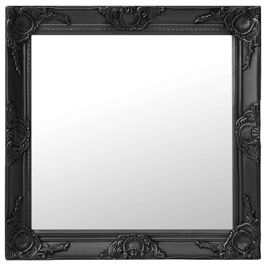 Vidaxl Wall Mirror Baroque Style 60x60 cm černá