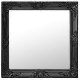 Vidaxl Wall Mirror Baroque Style 60x60 cm černá