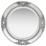 Vidaxl Wall Mirror Baroque stil 50 cm sølvfarvet