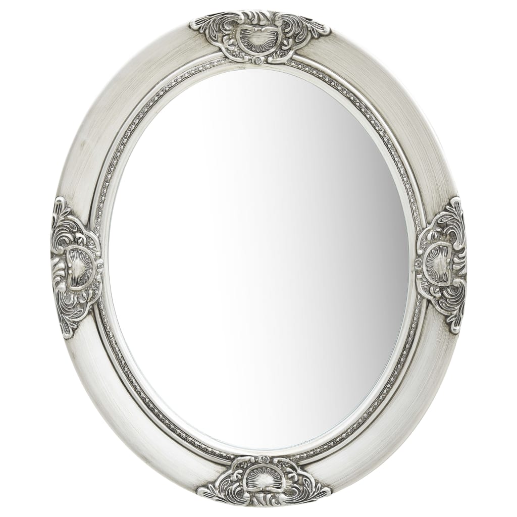 Vidaxl Wall Mirror Baroque Style 50x60 cm srebrne