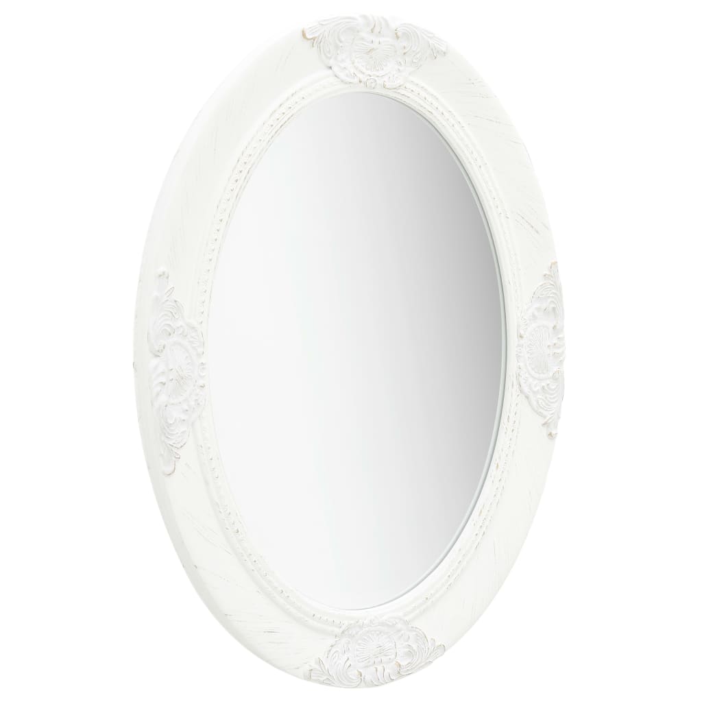 Vidaxl Wall Mirror Baroque Style 50x70 cm bílá