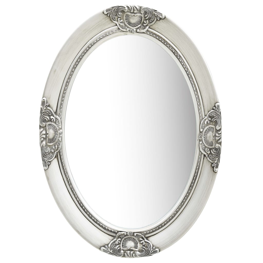 Vidaxl Wall Mirror Barock Style 50x70 cm Silverfärgad