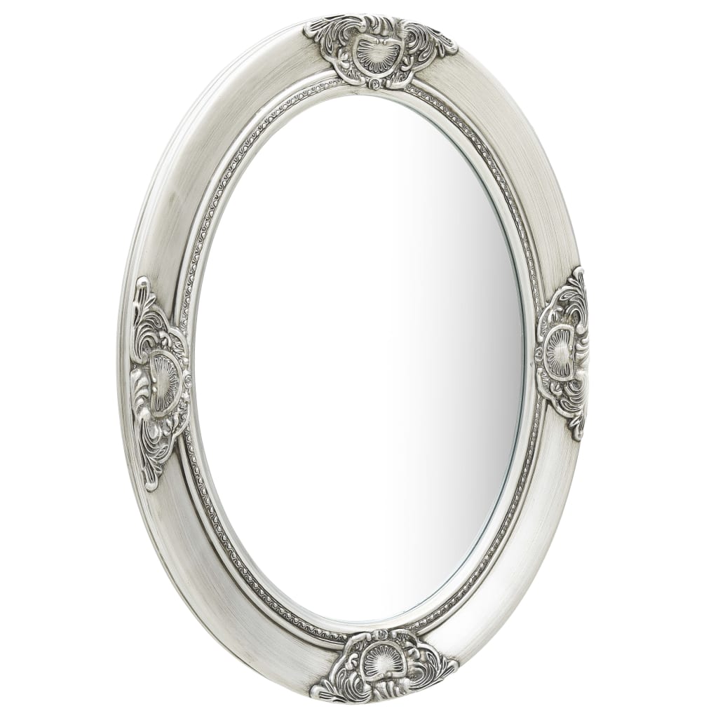 Vidaxl Wall Mirror Barock Style 50x70 cm Silverfärgad