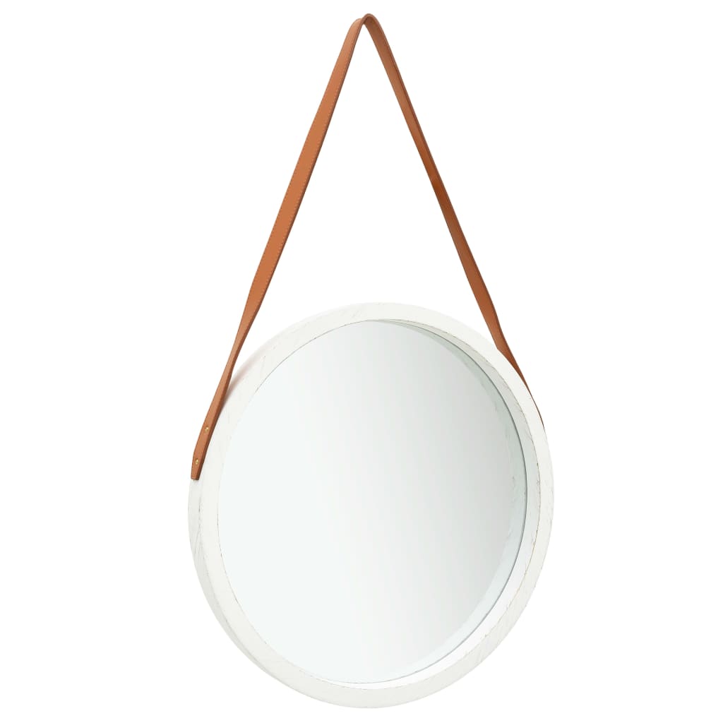 Vidaxl Wall Mirror s pásem 50 cm bílé