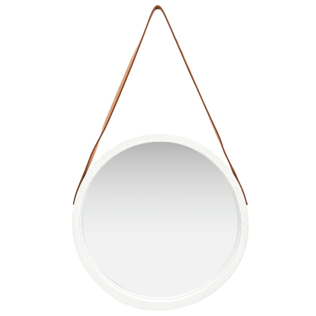 Vidaxl Wall Mirror s pásem 50 cm bílé